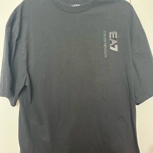 Emporio Armani EA7 Logo Black Short Sleeve T-Shirt Size XL